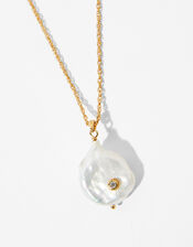 Gold-Plated Freshwater Pearl Necklace, , large