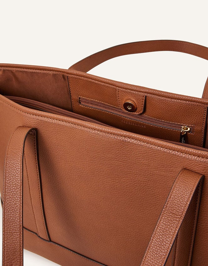 Laptop Shoulder Bag, Tan (TAN), large