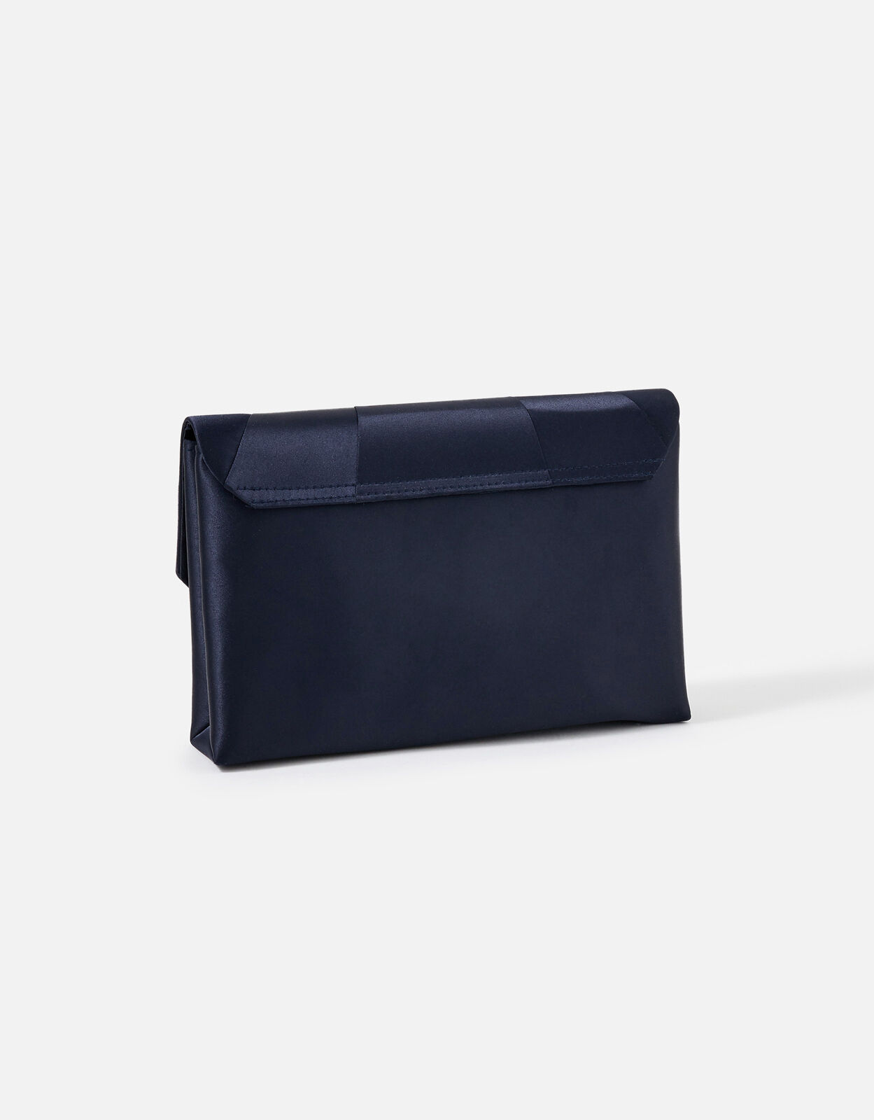 Navy satin clutch bag store