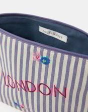 London Stripe Make Up Bag, , large