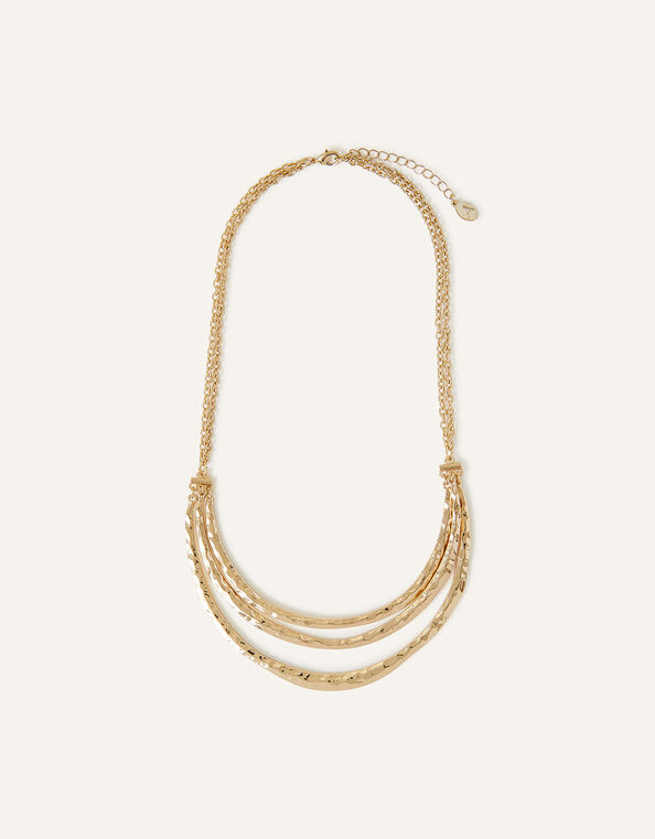 Layered Bar Collar Necklace, , large