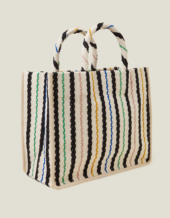 Stripe Handheld Bag, , large