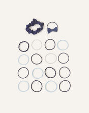 Girls School Hairbands 18 Pack, Blue (NAVY), large