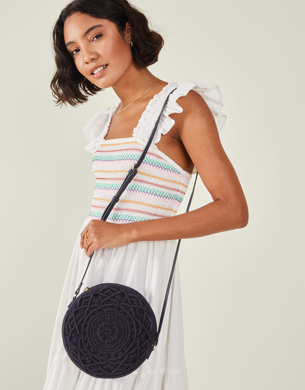 Macrame Circle Cross Body Bag Beach Bags Accessorize Global