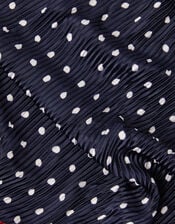 Polka Dot Crinkle Square Satin Scarf, , large