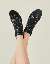 2-Pack Leopard Print Trainer Socks, , large