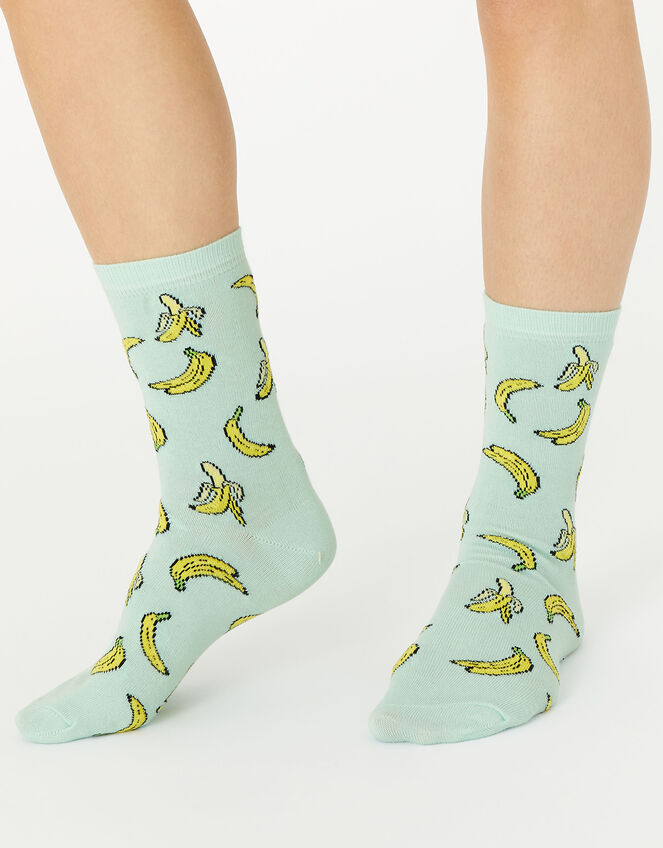 Totally Bananas All-Over Socks, Green (GREEN), large