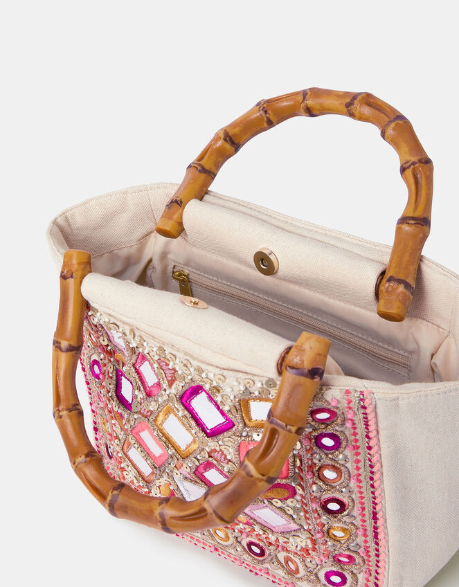 Mirror Embellished Handbag, , large