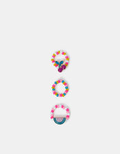 3-Pack Girls Fruit Beaded Rings, , large