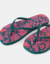 Tropical Print Flip Flops, Multi (BRIGHTS MULTI), large