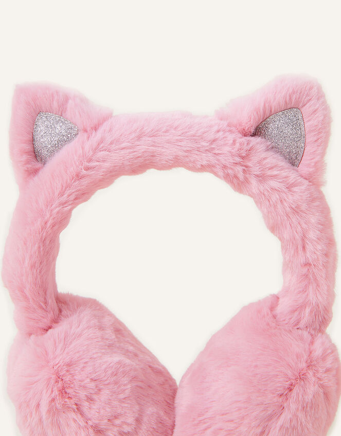 Faux Fur Fluffy Cat Earmuffs, , large