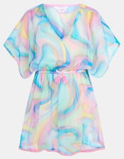 Girls Shimmer Ombr&eacute; Kaftan, Multi (PASTEL MULTI), large
