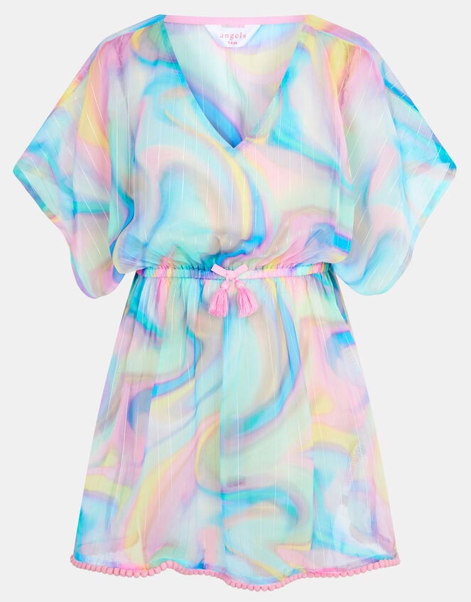 Girls Shimmer Ombr&eacute; Kaftan, Multi (PASTEL MULTI), large