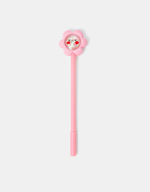 Girls Flower Topper Pen Pink, , large