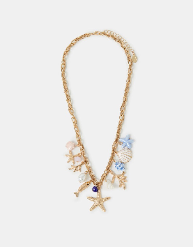 Starfish Charm Dual Chain Necklace, , large