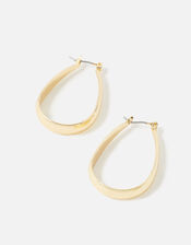 Berry Blush Oval Long Hoops , , large
