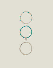 3-Pack Mix Bead Stretch Anklets, , large