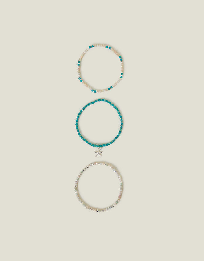 3-Pack Mix Bead Stretch Anklets, , large