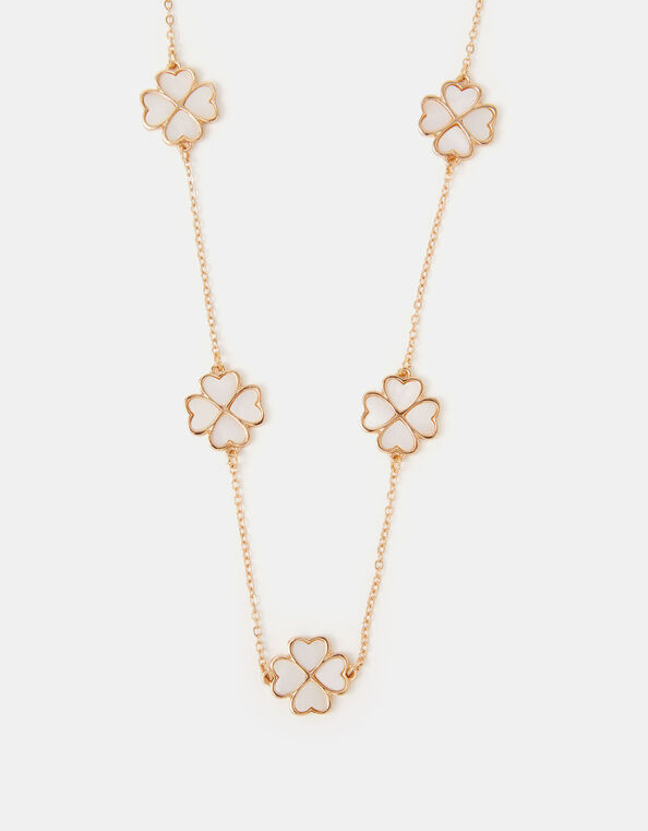 Lucky Clover Station Necklace, , large