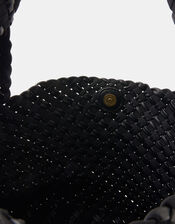 Large Woven Shoulder Bag, , large