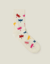 Dragonfly Print Socks, , large