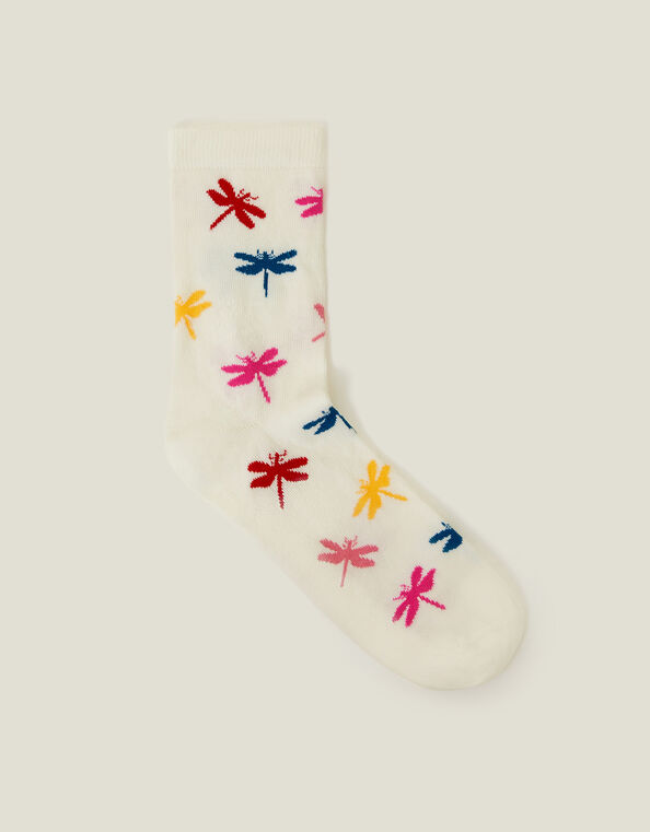 Dragonfly Print Socks, , large