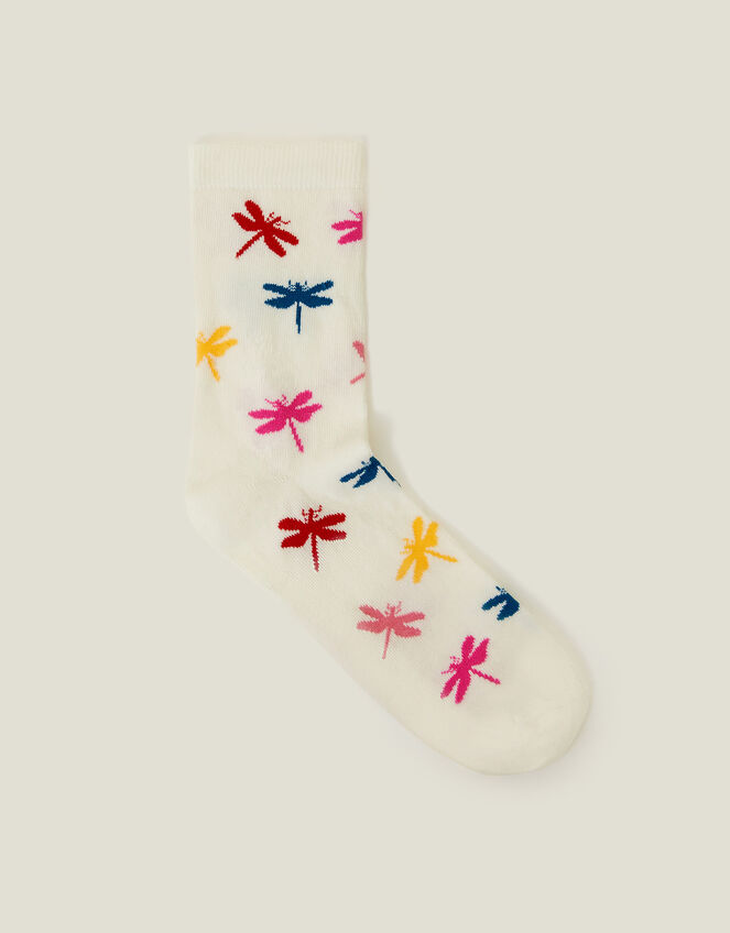 Dragonfly Print Socks, , large