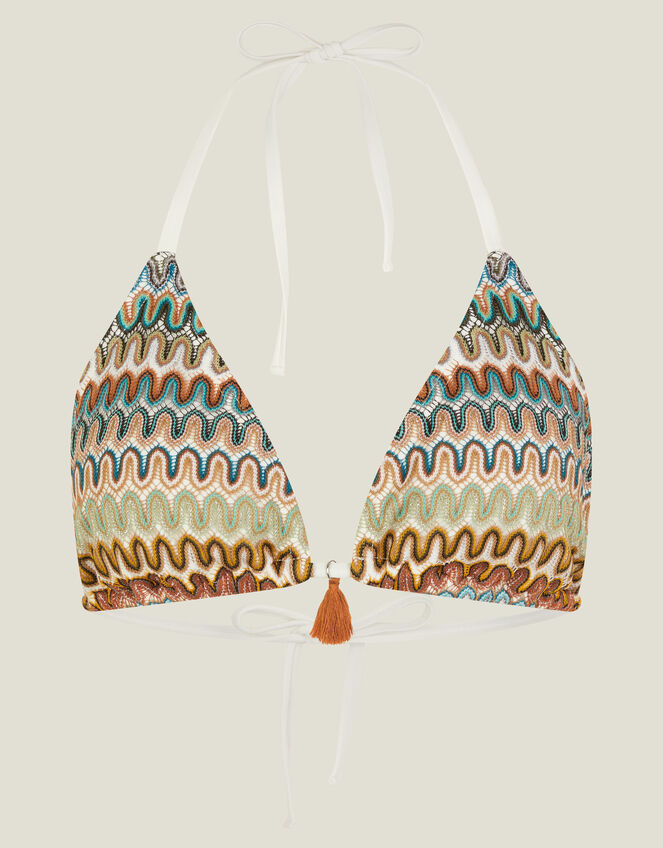 Crochet Bikini Top, Natural (NATURAL), large