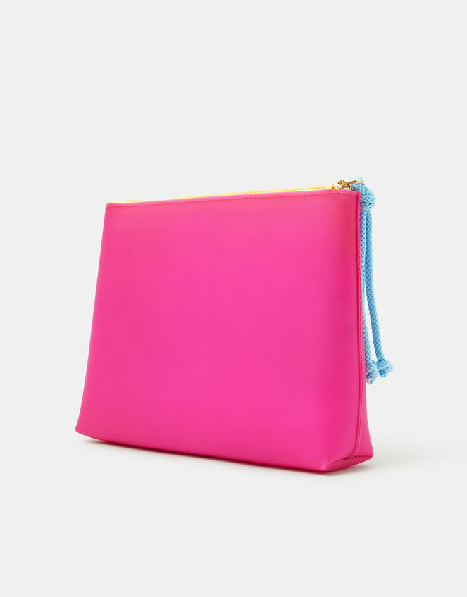 Postcard Print Waterproof Make Up Bag, , large