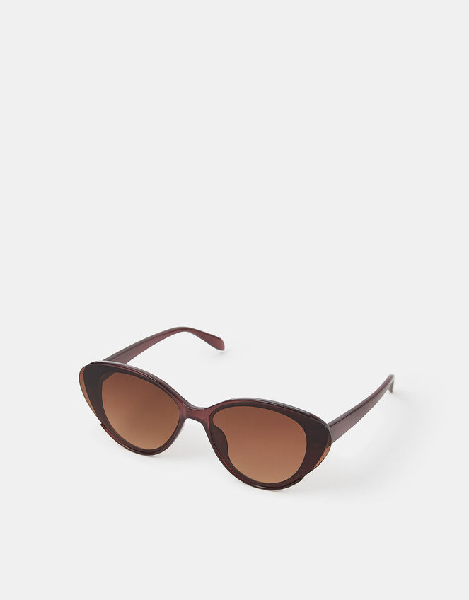 Oval Cat Eye Sunglasses, , large