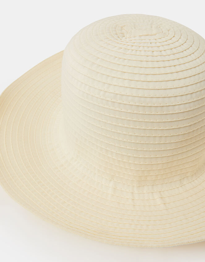 Packable Ribbed Bucket Hat Natural, , large