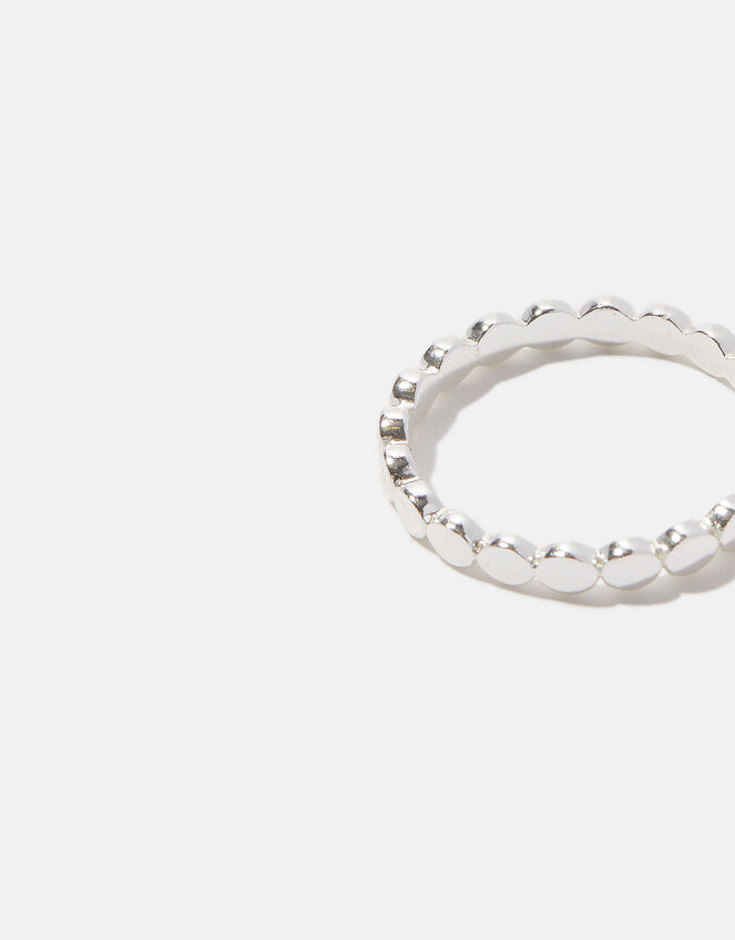 Sterling Silver Disc Band Ring, Silver (ST SILVER), large
