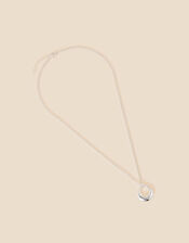 Sterling Silver Bubble Round Pendant Necklace, , large