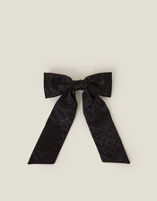 Crystal Bow Hair Clip, , large