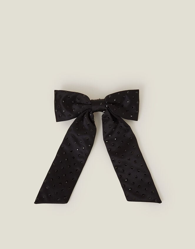 Crystal Bow Hair Clip, , large