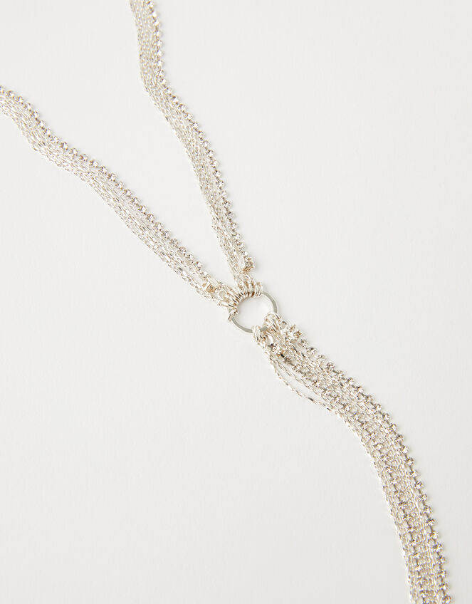 Sparkle and Chain Lariat Necklace, , large