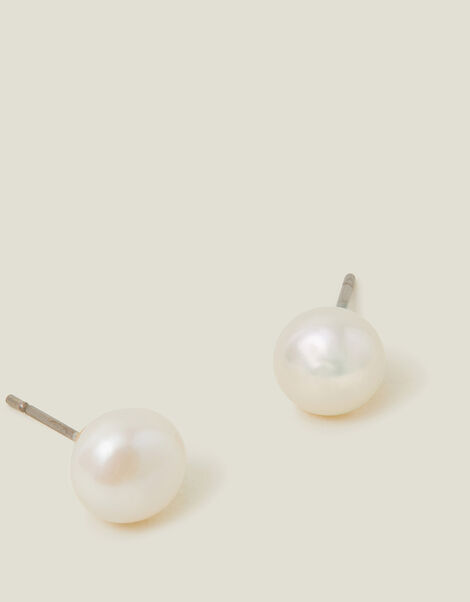 14ct Gold-Plated Pearl Earrings, , large