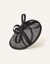 Katie Bow Disc Sinamay Band Fascinator, Black (BLACK), large