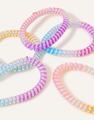 Kids Ombre Spiral Hairbands 5 Pack, , large