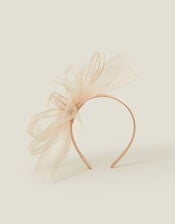 Mia Mini Crin Fascinator, Natural (CHAMPAGNE), large