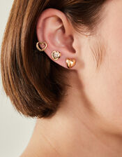 5-Pack Heart Stud Earrings, , large