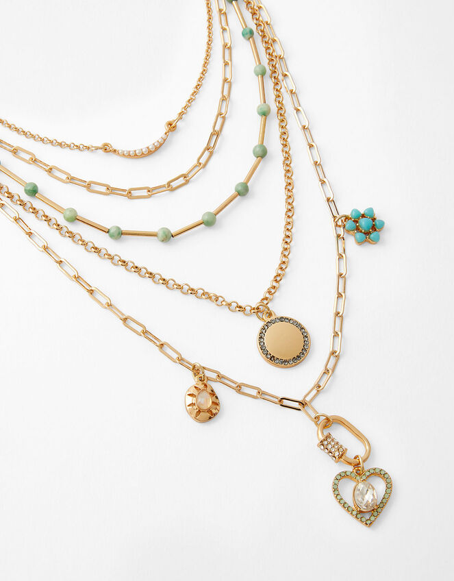 Turquoise Neck Mess Necklace, , large