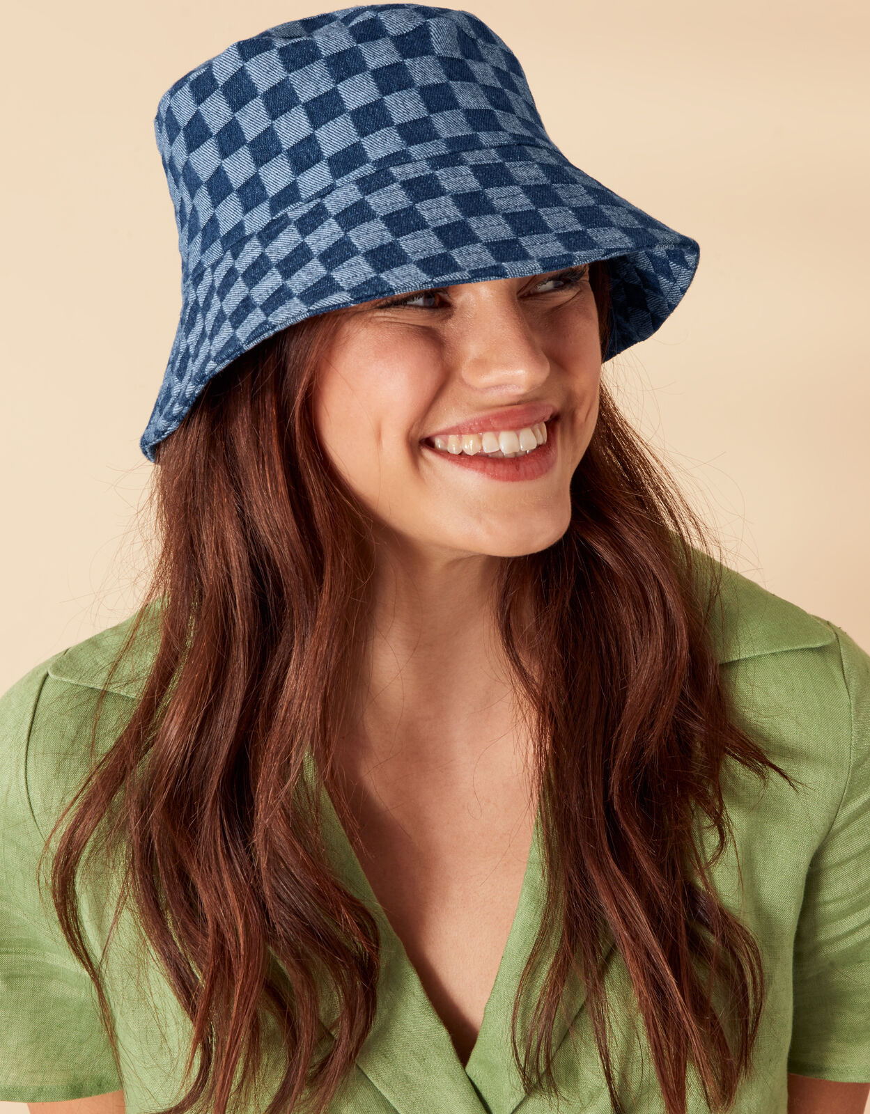 Checkerboard bucket hat store