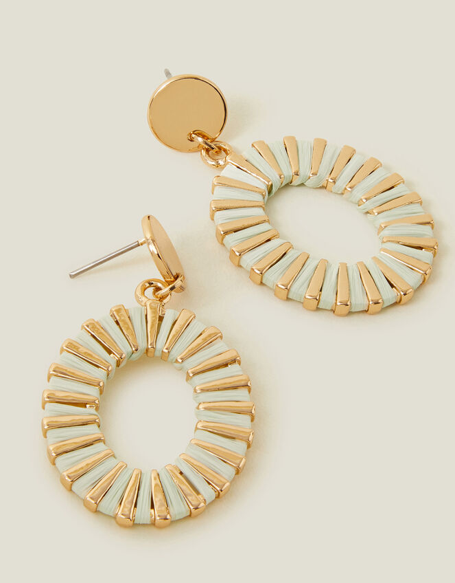 Thread Wrap Oval Earrings, , large