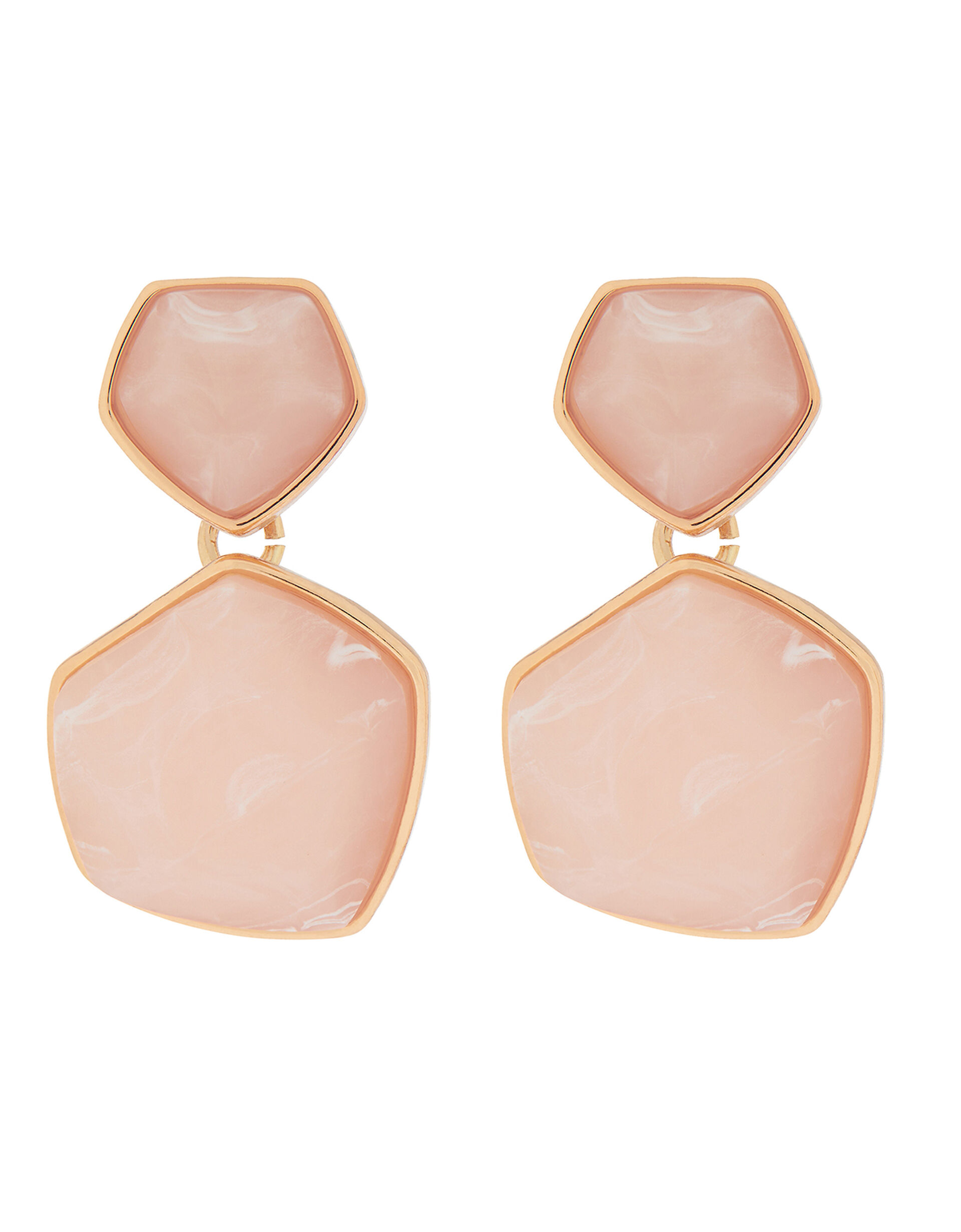 Organic Stone Mini Drop Earrings, Pink (PINK), large