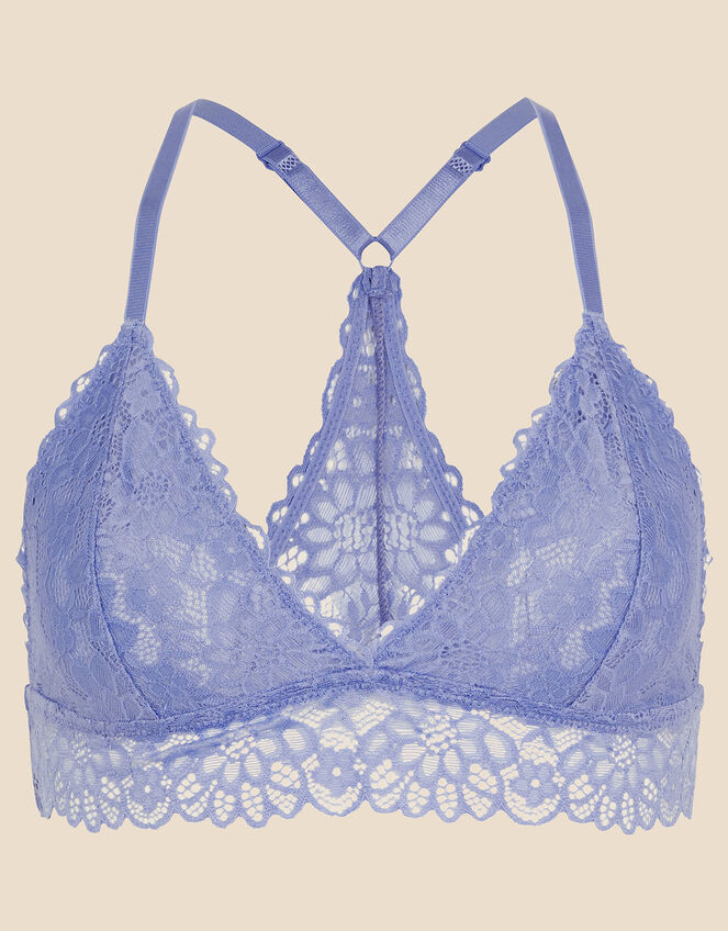 Lace Racerback Bralet Blue