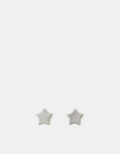 Sterling Silver Star Stud Earrings, , large