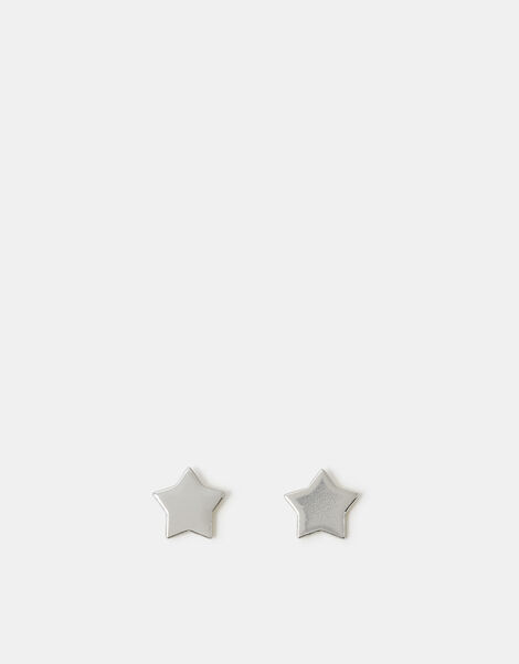 Sterling Silver Star Stud Earrings, , large