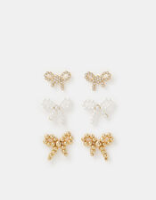3-Pack Bow Stud Earrings, , large