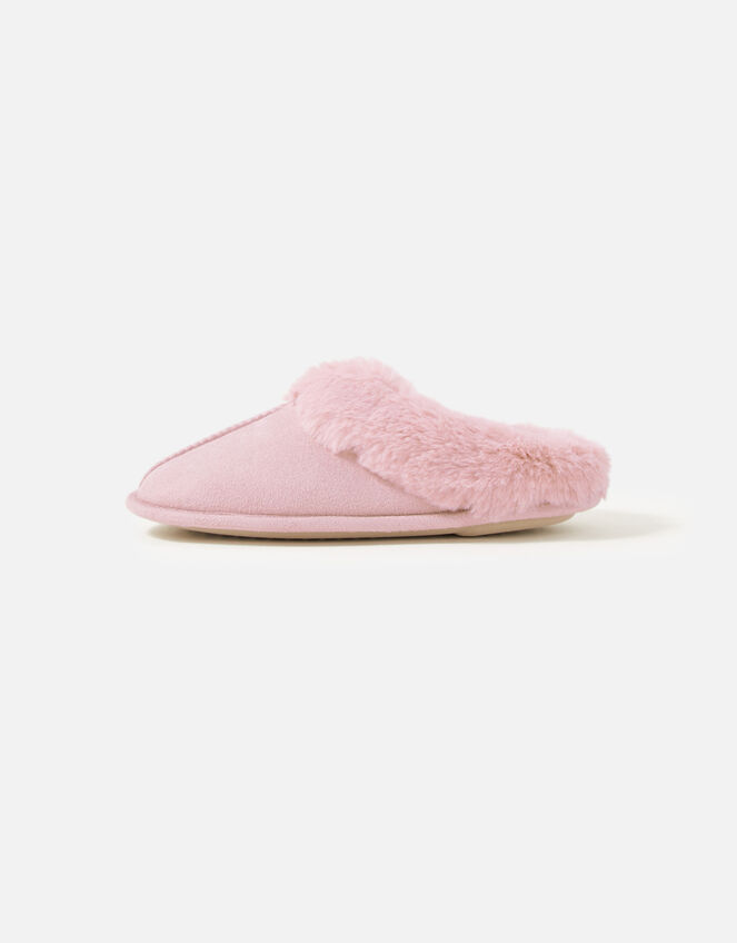 Suedette Mule Slippers, Pink (PINK), large